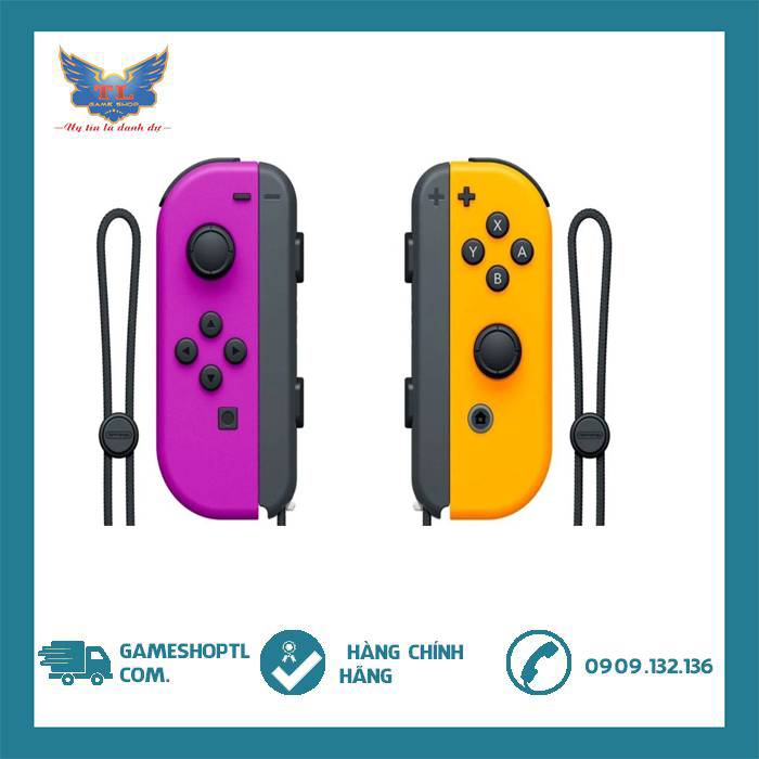 Tay Cầm Joy-cons Nintendo Switch - Neon Purple/Neon Orange