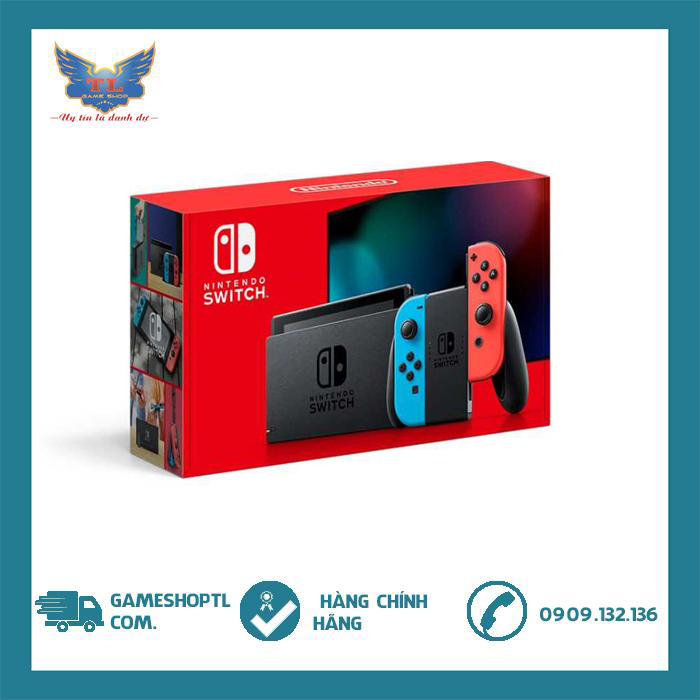Máy Chơi Game Nintendo Switch Với Neon Blue - v2 -New model 2019